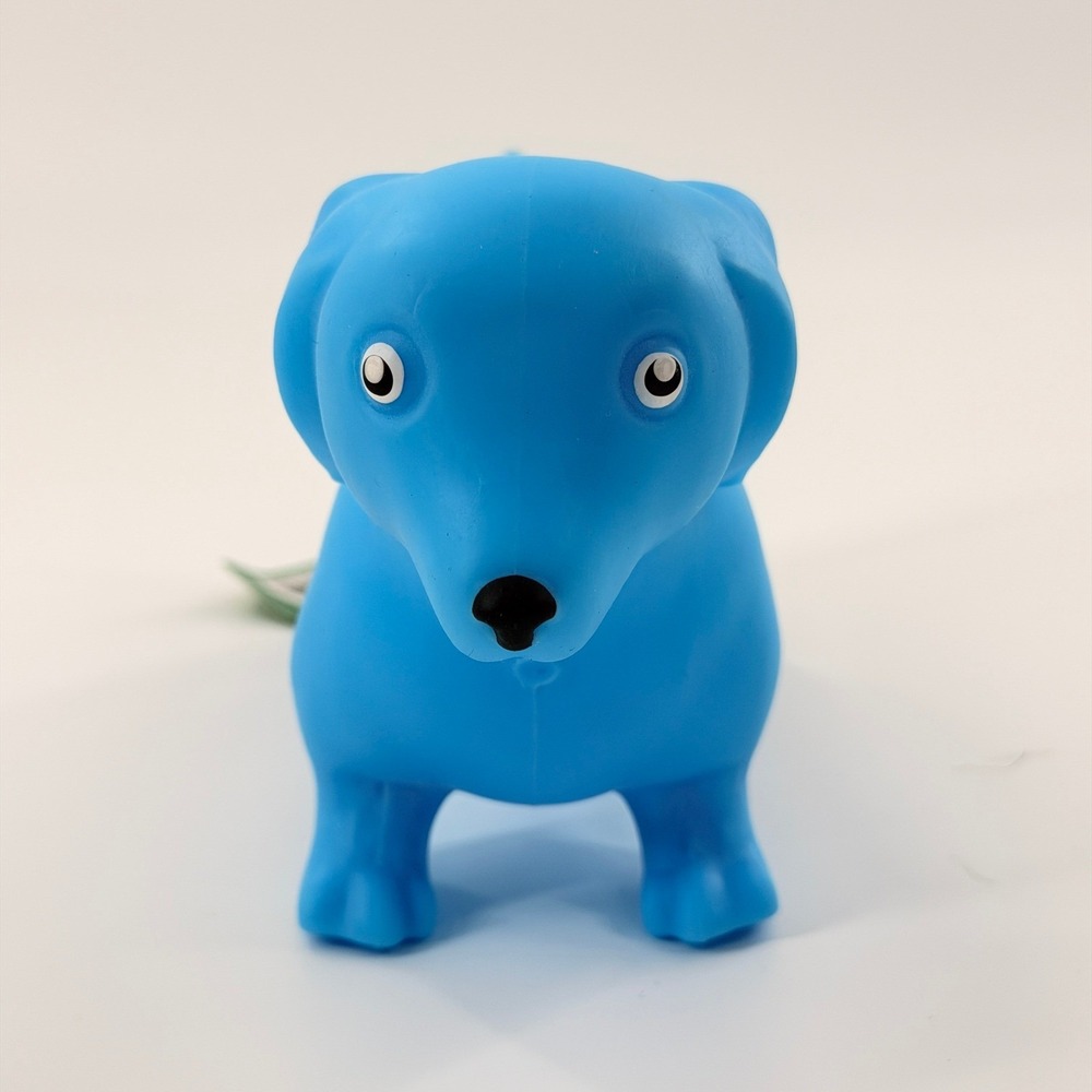 Toymendous Squeezy Dachshund Toy Kids OS Blue Sensory Stress Relief NWT
